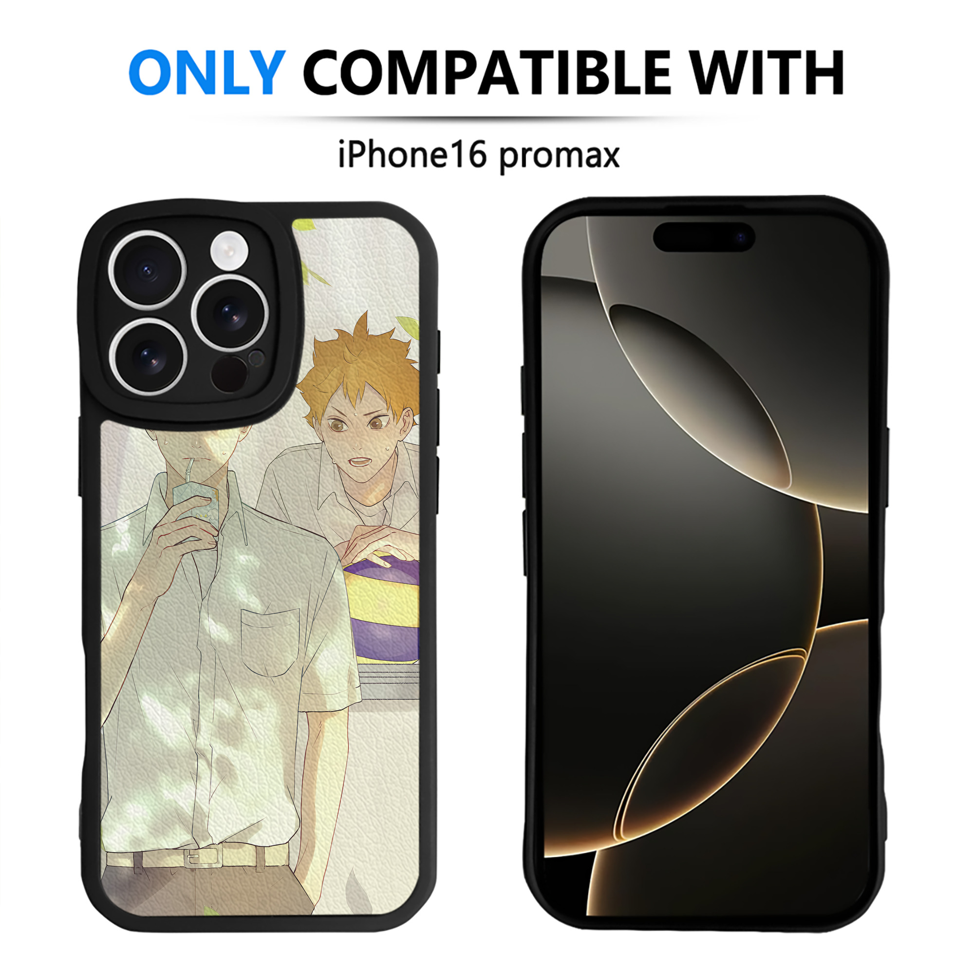 （画像用） ハイキュー!! Haikyu!! 【iPhone 16シリーズ対応】シリコンスマホケース（レザー調） 材質：シリコン